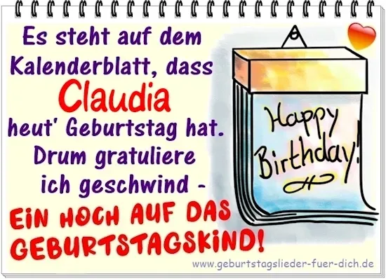 Claudia hat Geburtstag Claudia hat Geburtstag