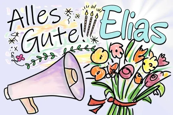 Elias, Geburtstagsgrüße und Geburtstagslieder kostenlos