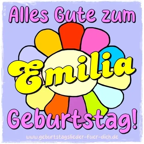Emilia alles Gute zum Geburtstag Emilia alles Gute zum Geburtstag