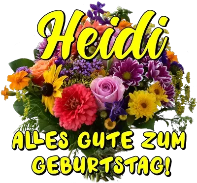 Heidi, alles Gute zum Geburtstag! Heidi, alles Gute zum Geburtstag!