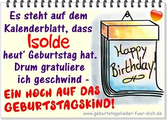 Isolde hat Geburtstag Isolde hat Geburtstag
