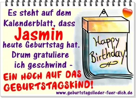 Jasmin hat Geburtstag Jasmin hat Geburtstag