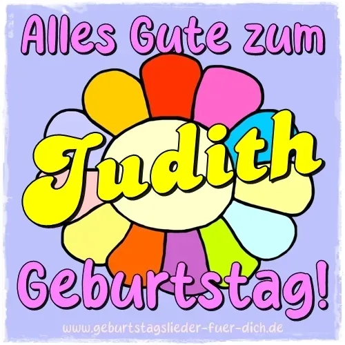 Judith Geburtstagsbild Judith Geburtstagsbild