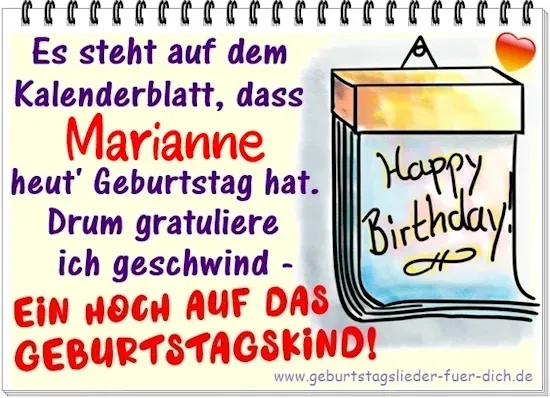 Marianne hat Geburtstag Marianne hat Geburtstag