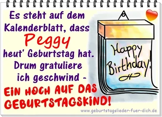 Peggy hat Geburtstag! Peggy hat Geburtstag!