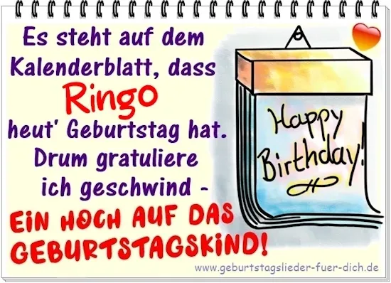 Ringo hat Geburtstag Ringo hat Geburtstag