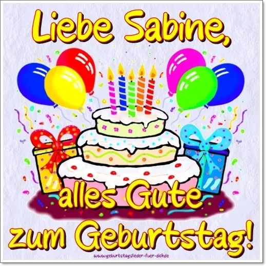 Sabine alles Gute zum Geburtstag Sabine alles Gute zum Geburtstag