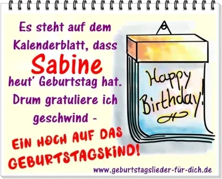 Sabine hat Geburtstag Sabine hat Geburtstag