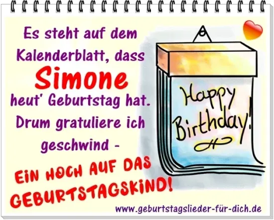 Simone hat Geburtstag Simone hat Geburtstag
