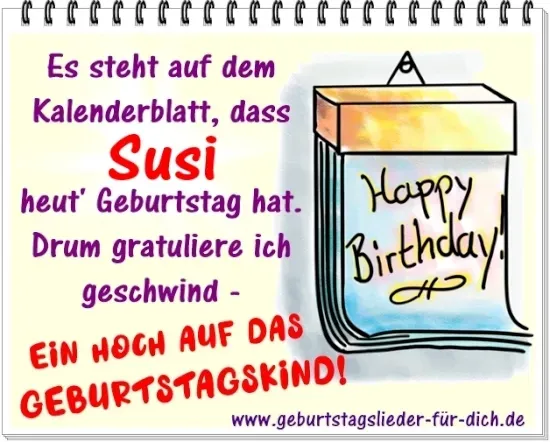 Susi hat Geburtstag Susi hat Geburtstag