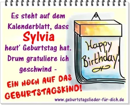 Sylvia hat Geburtstag Sylvia hat Geburtstag