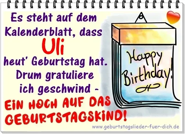 Uli hat Geburtstag Uli hat Geburtstag