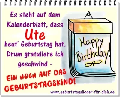 Ute hat Geburtstag Ute hat Geburtstag