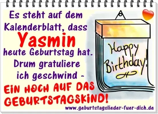 Yasmin hat Geburtstag Yasmin hat Geburtstag