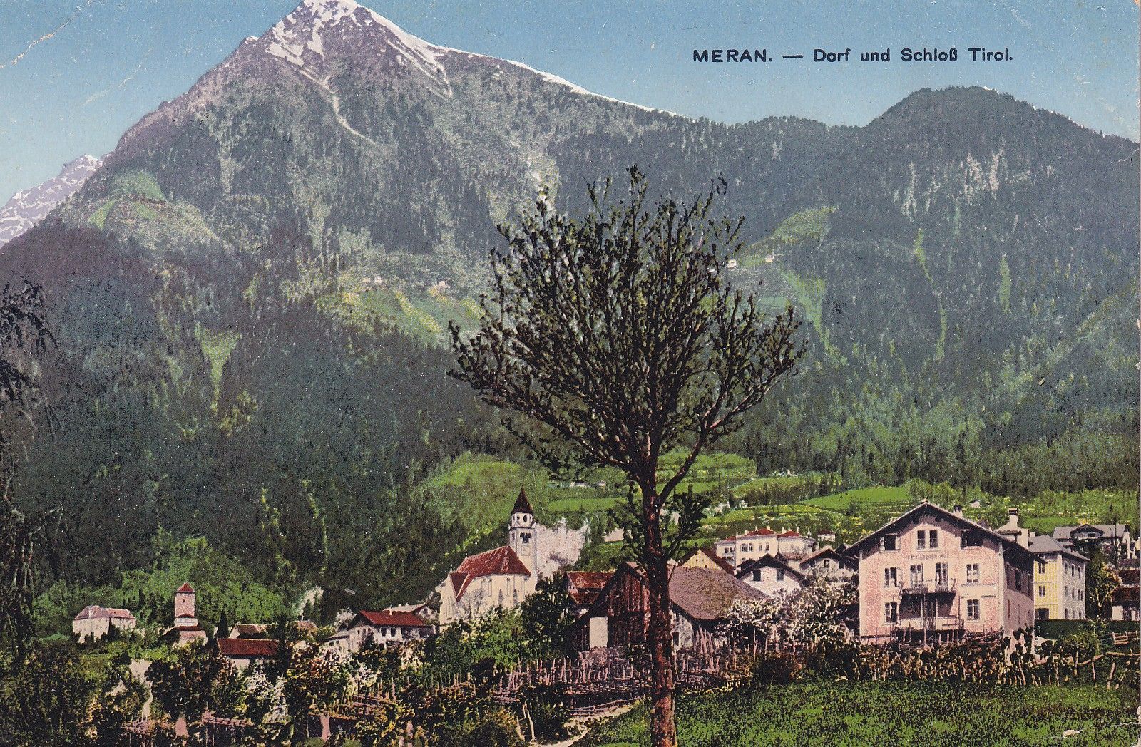 Dorf und Schloß Tirol im Jahre 1911