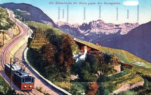 Die Rittenbahn auf der Fahrt nach Bozen...