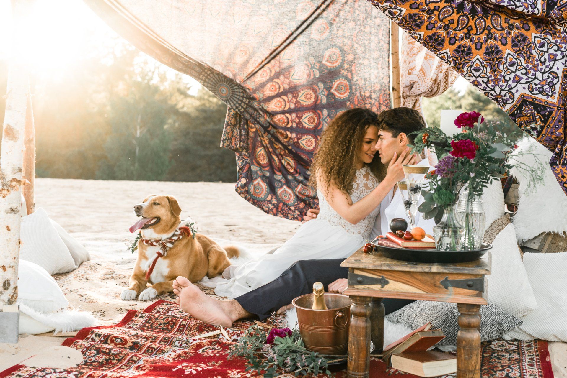 Orientalische Boho Dekoration Sweettable Tischdeko drumherum Eventgestaltung