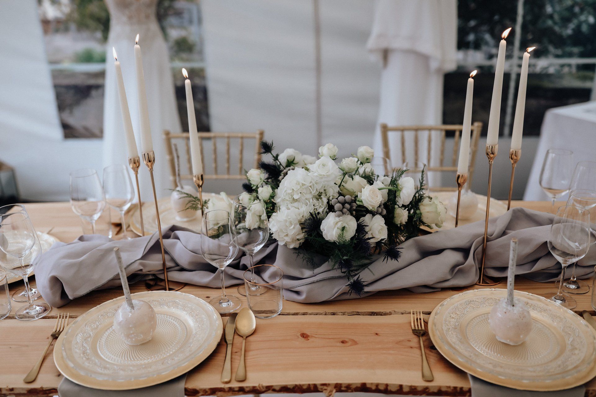 Tischdekoration für Winterwelt Themendekoration im September Oktober November Dezember