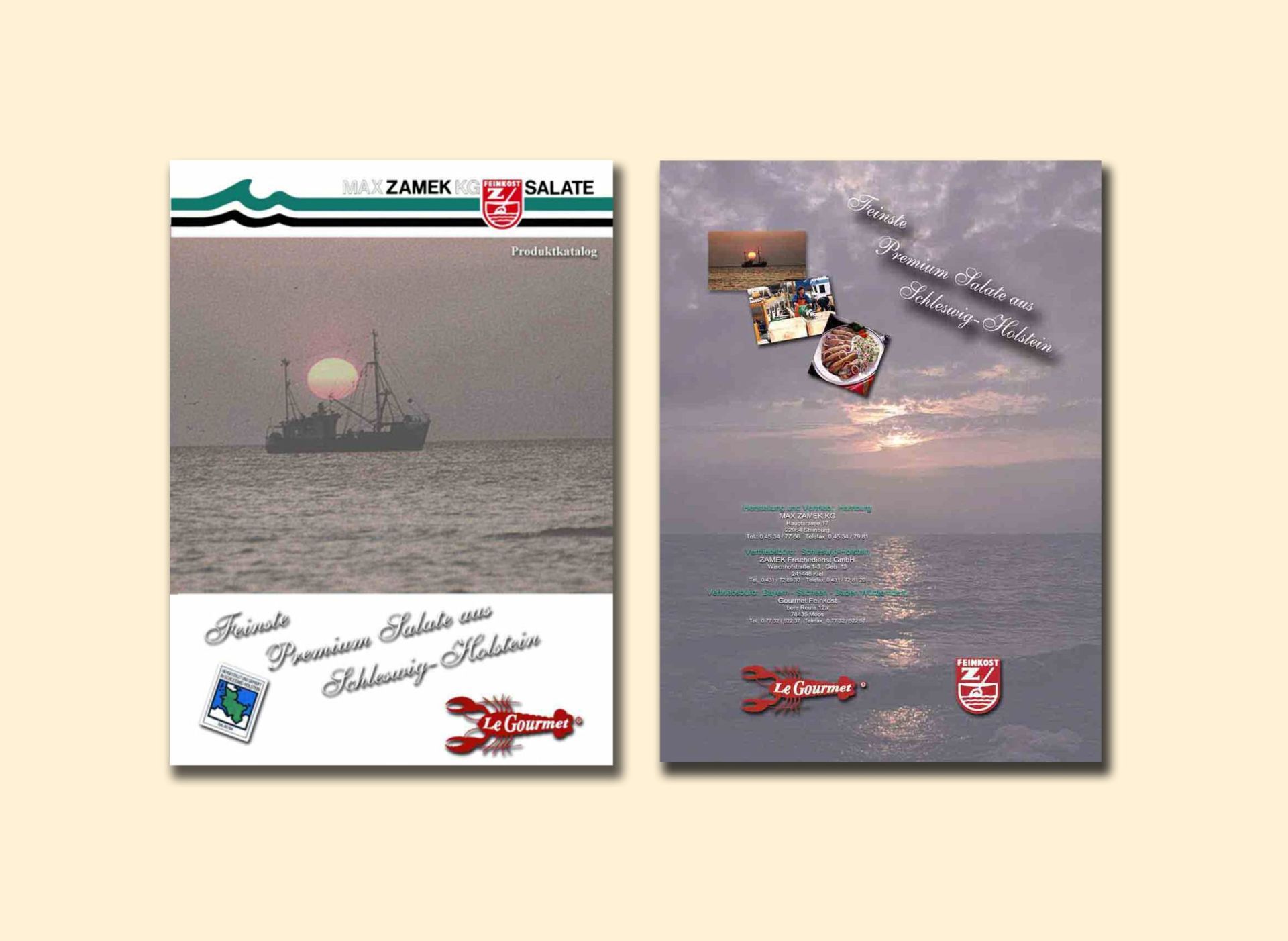 Entwurf Produktkatalog Meer, Werbung, Plakate