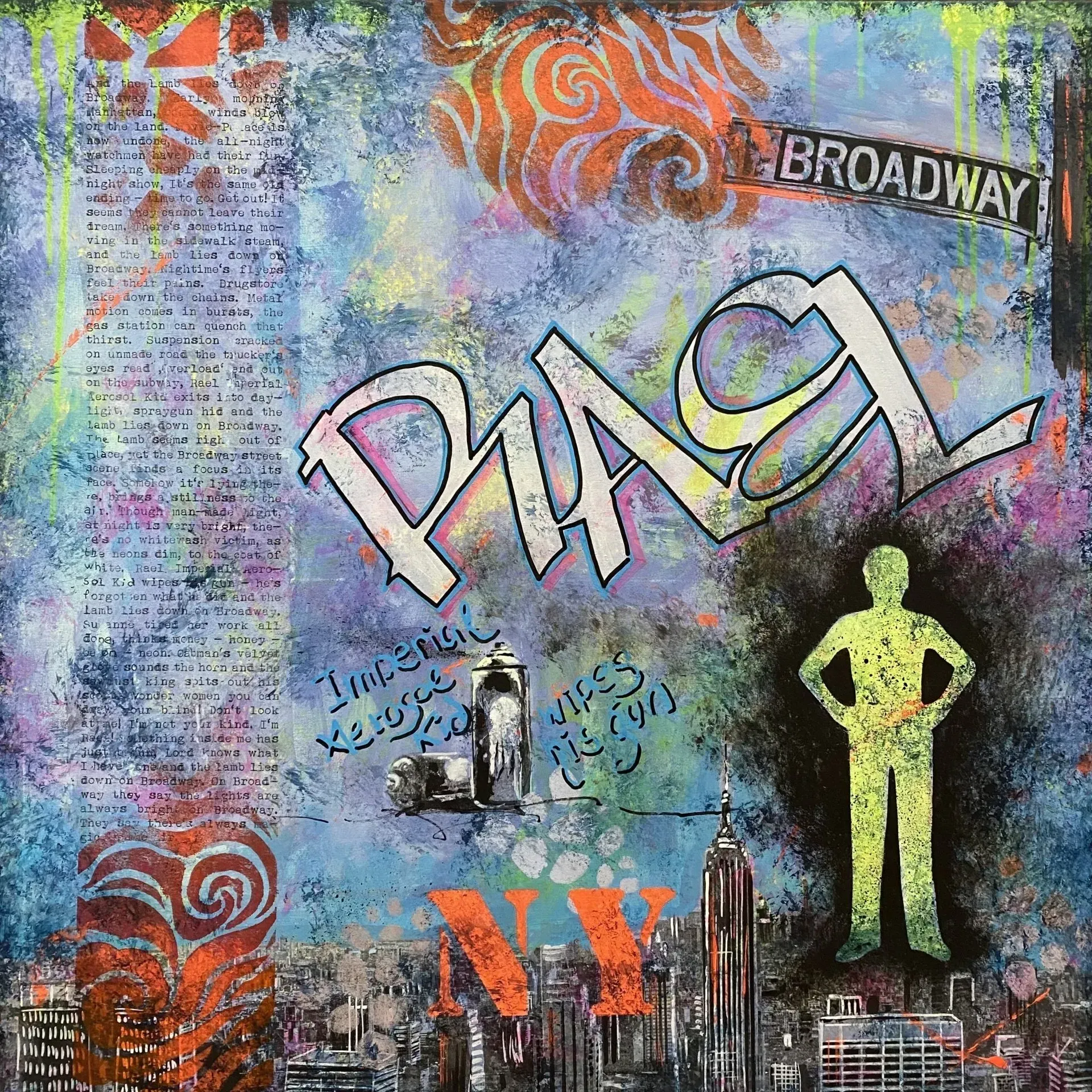 Original Gemälde auf Leinwand von Frank Grabowski 80 x 80 cm