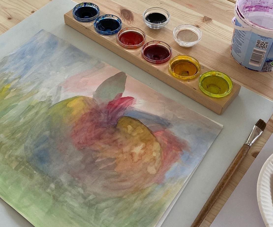 Immer wieder innehalten - Intuitives Malen im Atelier