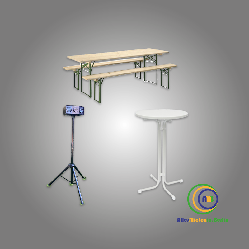 ngebot 95 Nebelmaschine, Bierzeltgarnitur, Stehtisch