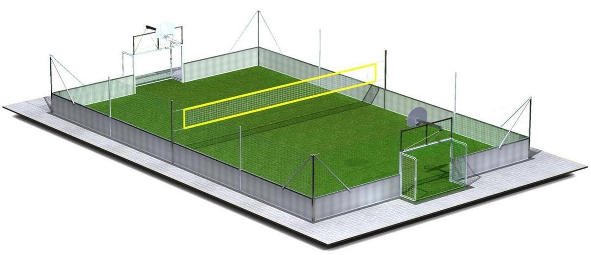 Grafische Darstellung eines Soccercourts