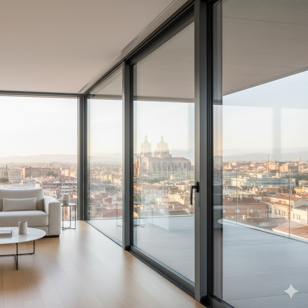 Calidad y el diseño moderno de unas ventanas de aluminio instalada en Tarrassa