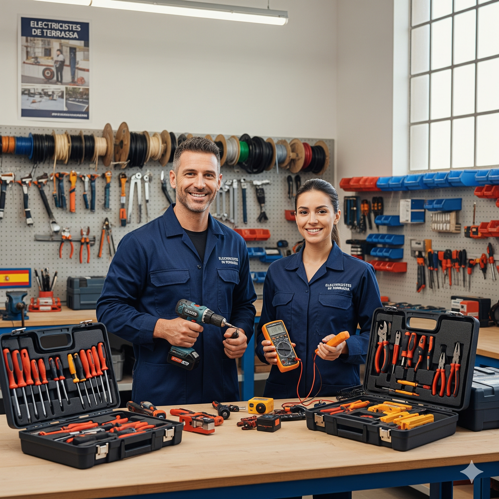Equipo de electricistas en Cerdanyola del Vallès, de urgencias