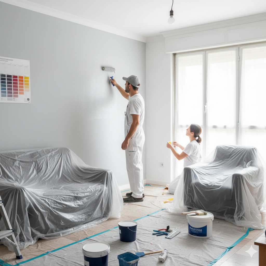 Profesionalidad y el cuidado en el trabajo de pintura interior en Terrassa