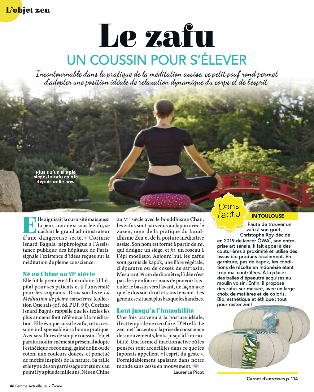 Femme actuelle article yoga et méditation Femme actuelle article yoga et méditation