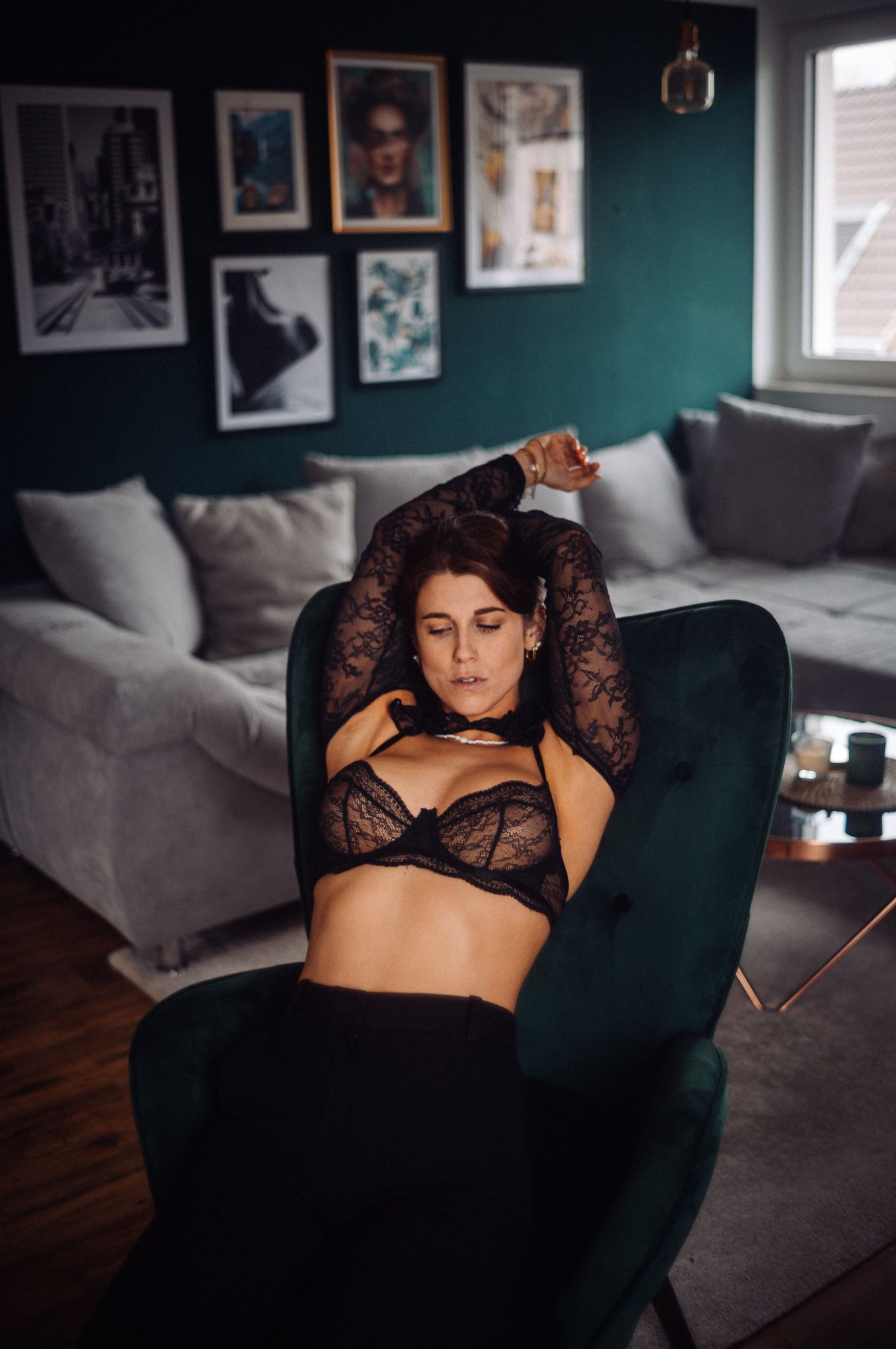 Model Unterwäsche Lingerie Underwear Hunkemöller Homeshooting Portrait Fotoshooting