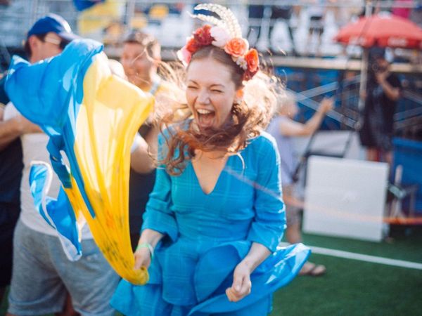 Eventfotografie Socca WM Kleinfeldfussball Weltmeisterschaft Essen Fan Freude Ukraine Feier