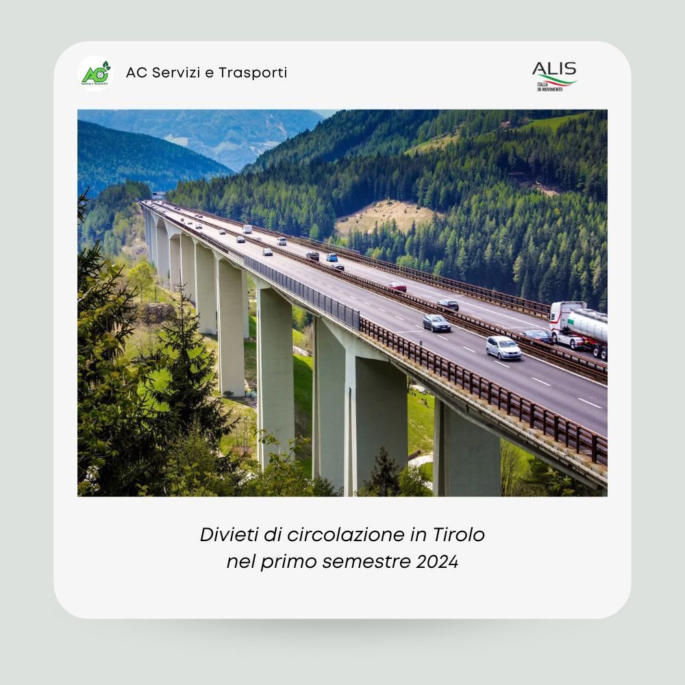 Pubblicato il nuovo calendario dei divieti di transito dei veicoli pesanti provenienti dalla Germani