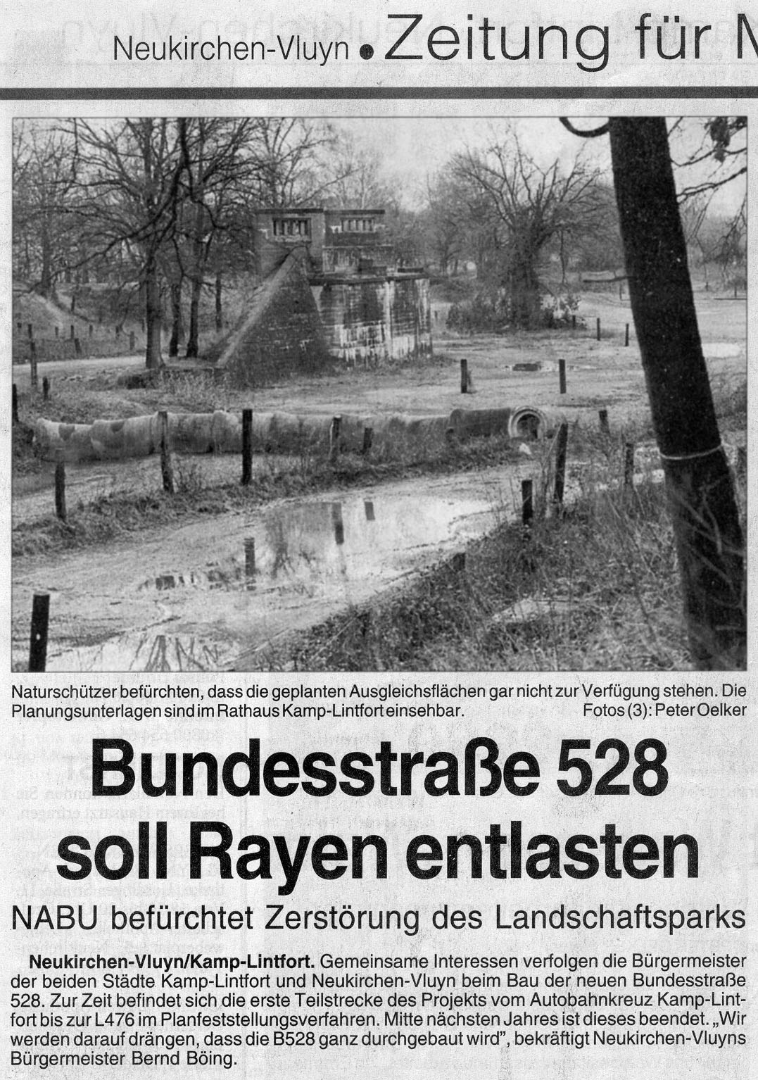 Das schrieb die NRZ seinerzeit zu den Straßenbauplänen