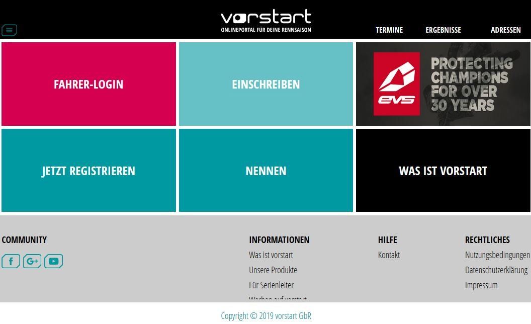 Vorstart: Nennen, Termine, Ergebnisse und Adressen MX-DM
