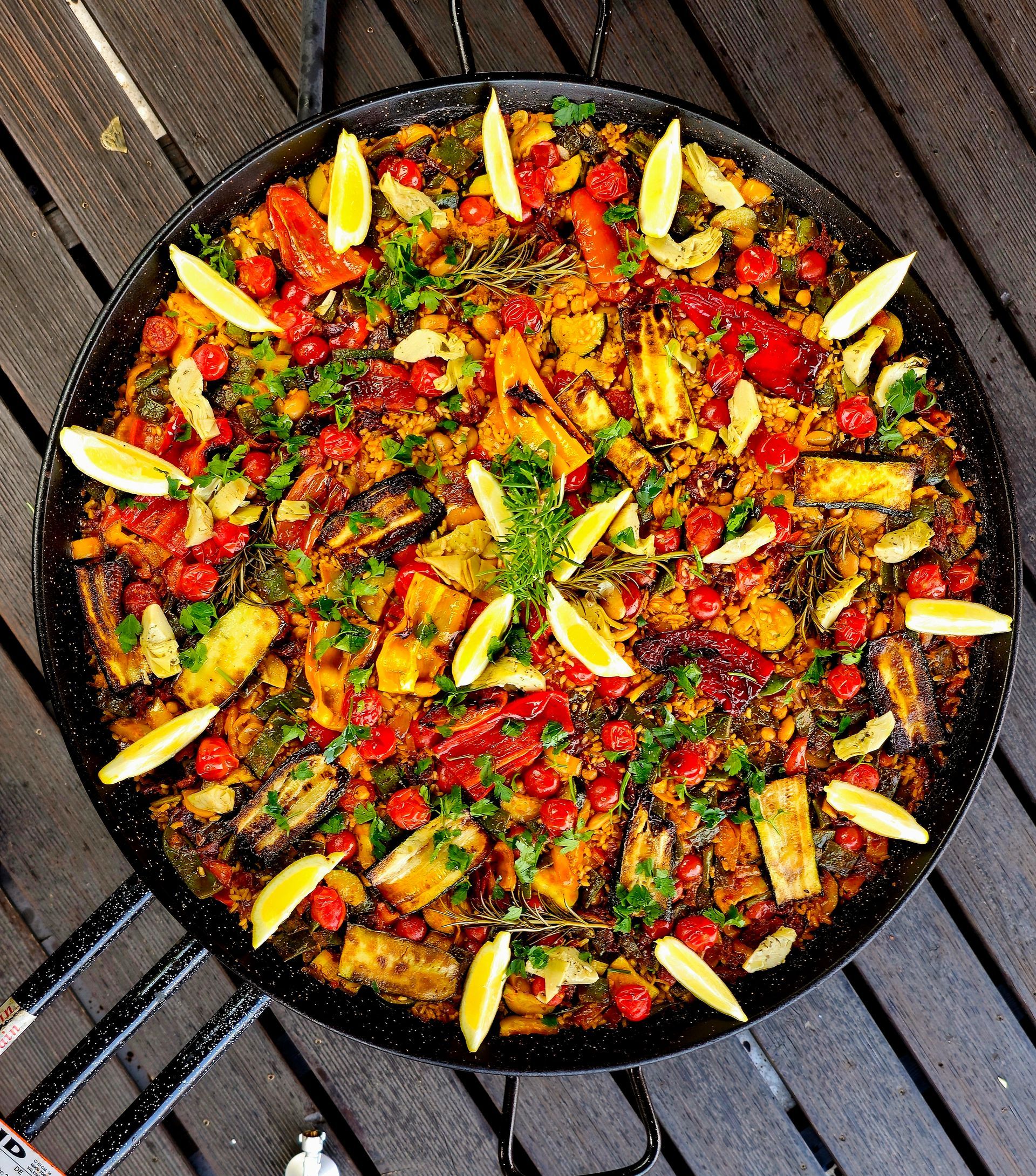Paella Vegana Paella Vegana, vegetarische Paella