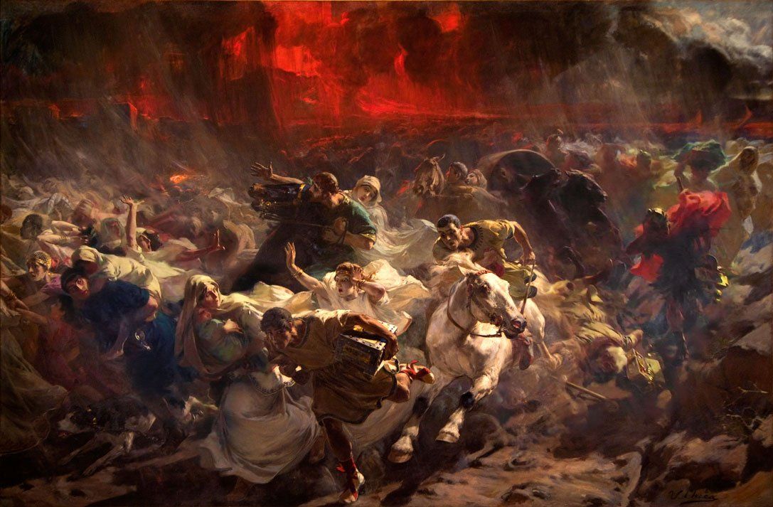 Los Últimos Días de Pompeya, óleo sobre lienzo de Ulpiano Checa (1900). Museo Ulpiano Checa, Colmenar de Oreja, Madrid.