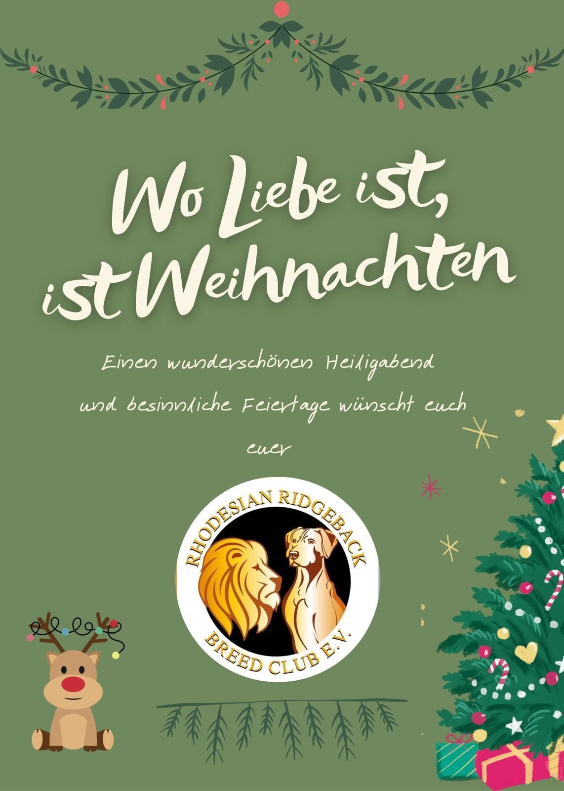 Frohe Weihnachten 2024-Rhodesian Ridgeback Breed Club e.V. Frohe Weihnachten 2024 Rhodesian Ridgeback Breed Club e.V.