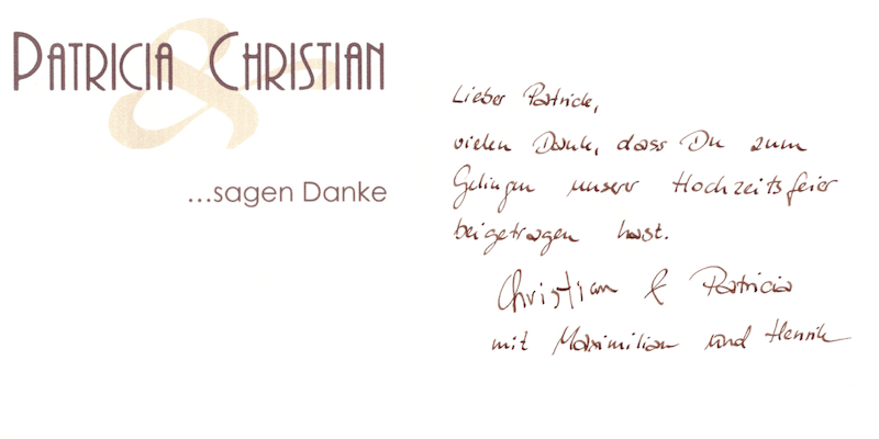 Hochzeit von Patricia und Christian