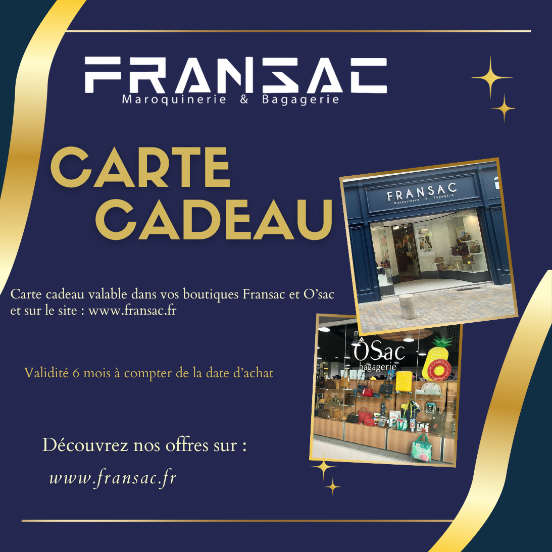 Carte cadeau Fransac O'sac