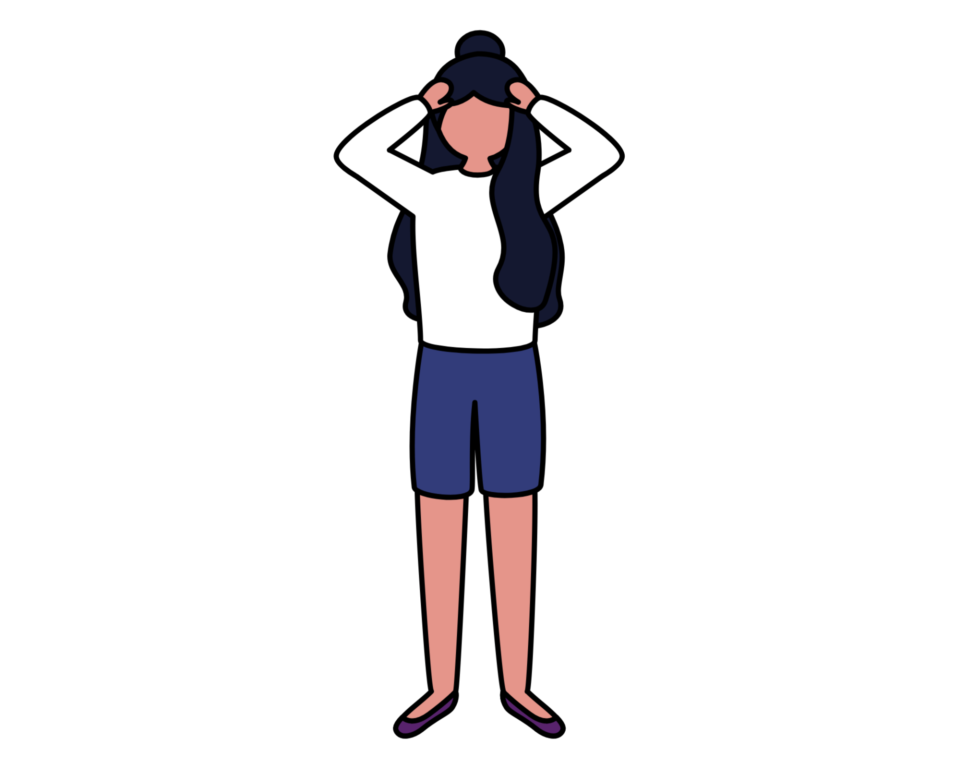 Femme inquiète qui s'attrape la tête