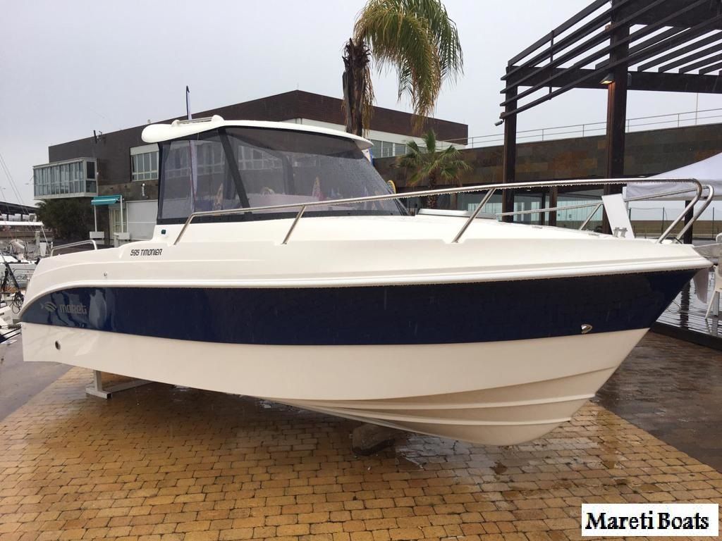 MARETI 595 TIMONIER - Un barco de pesca paseo, con una ergonomia de espacios increible, bañera y cabina amplias, gran acabado