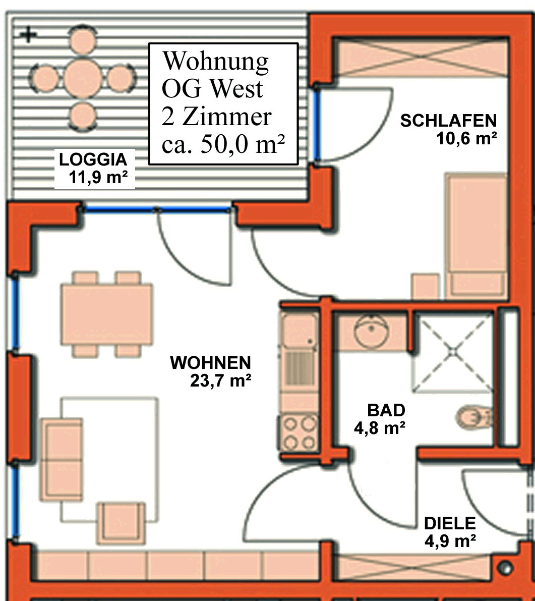 Grundriss Mietwohnung Service Residenz