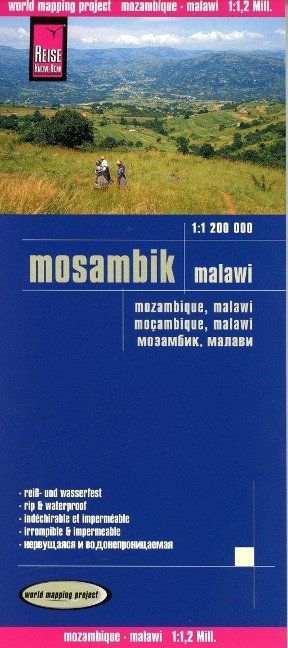 Reise Know-How Landkarte Mosambik, Malawi 1:1.200.000