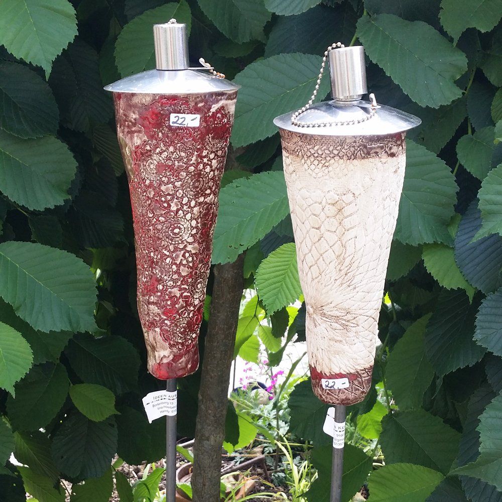 Keramik Fakeln im Garten