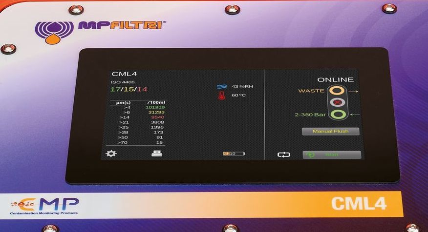 SOL-Industrie-LED Partikelzähler ÖL Koffer CML4 mit 7-Zoll-Display und QUERTY-Tastatur