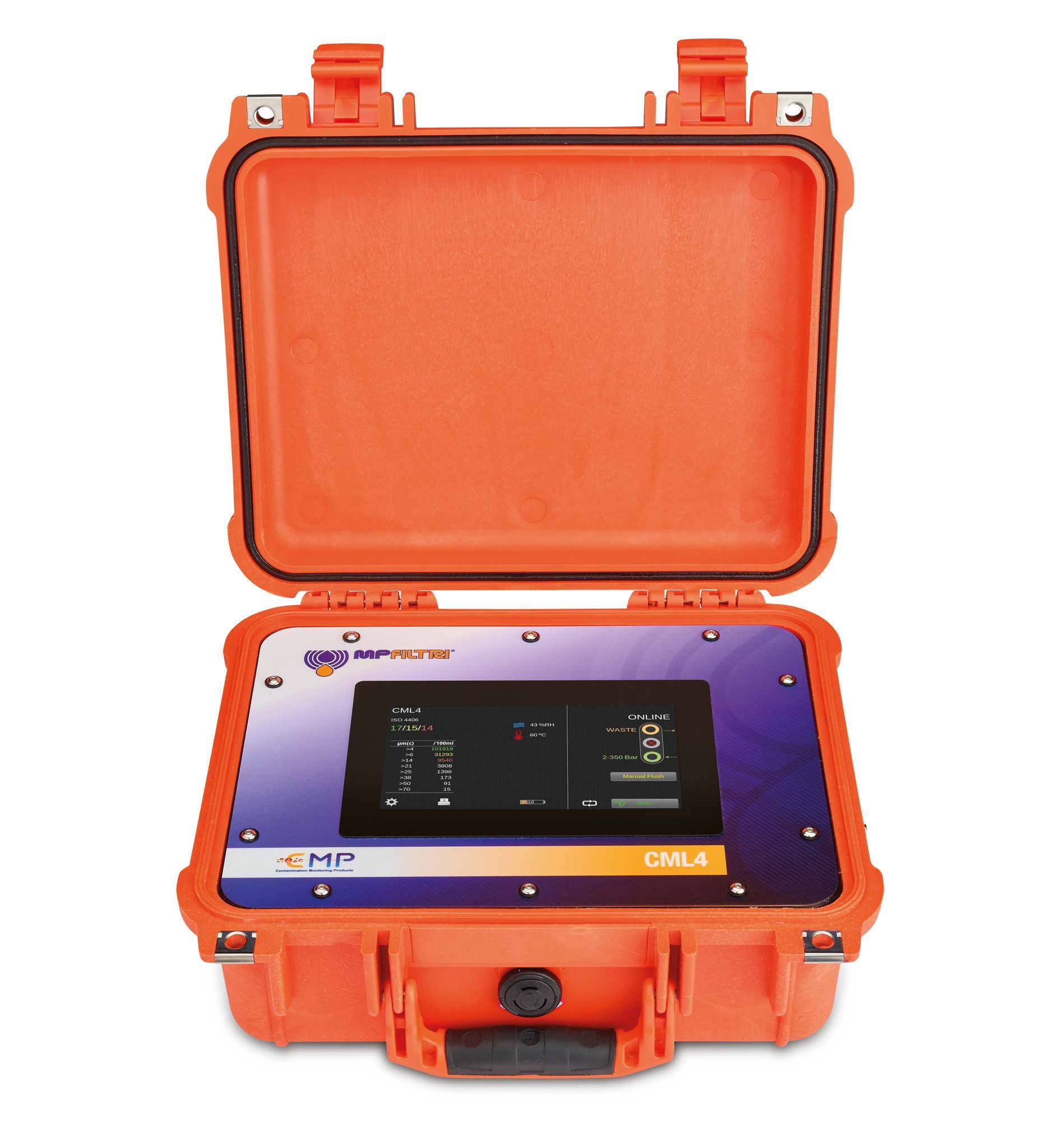 SOL-Industrie LED-Partikelzähler-ÖL-Messkoffer CML4 für Hydrauliköl, Turbinenöl, Getriebeöl, Dieselöl, Lageröl