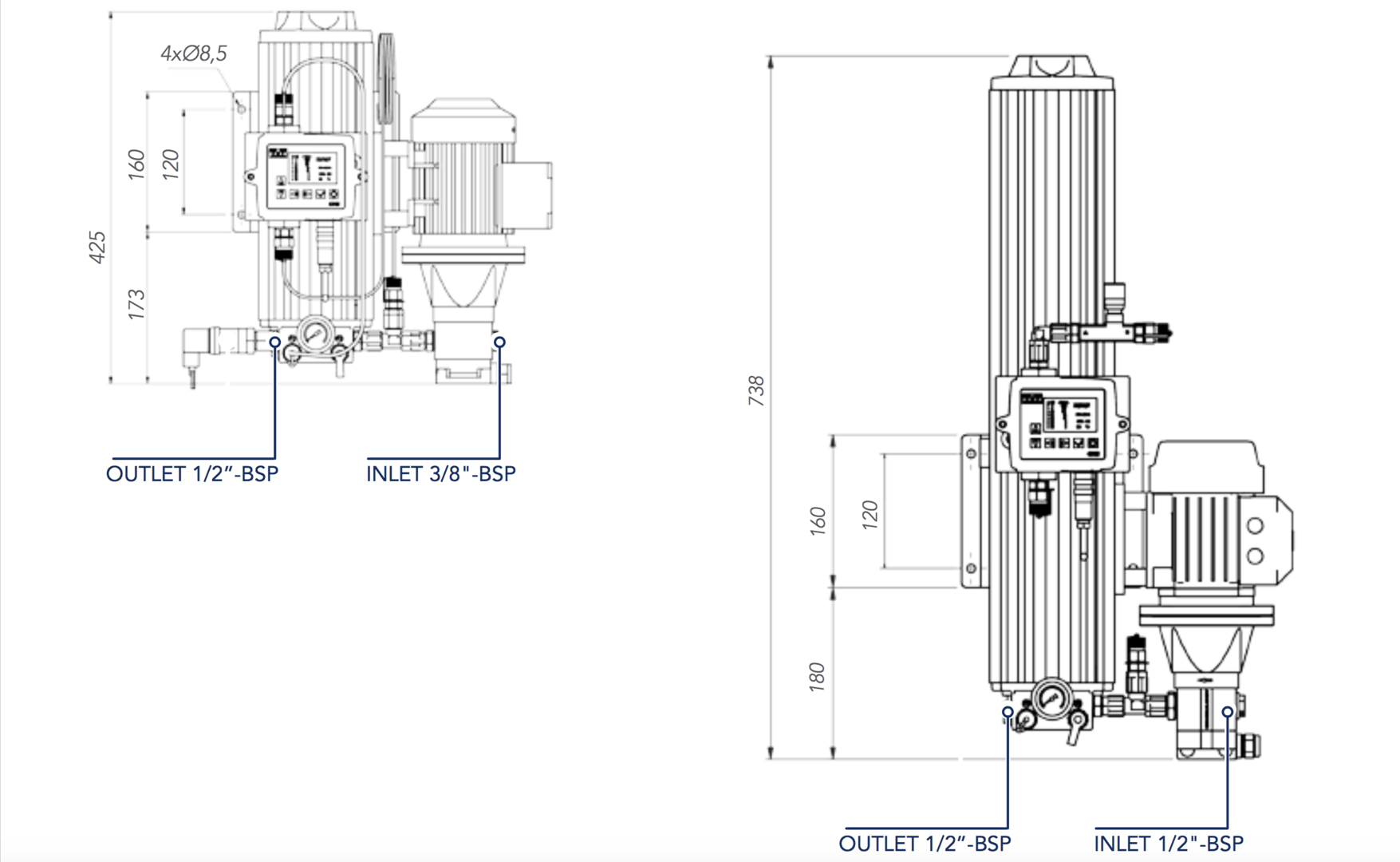 SOL-i Nebenstromölfilter OLUS2A u. OLUS2B mit Partikelzähler und Feuchtemesstechnik