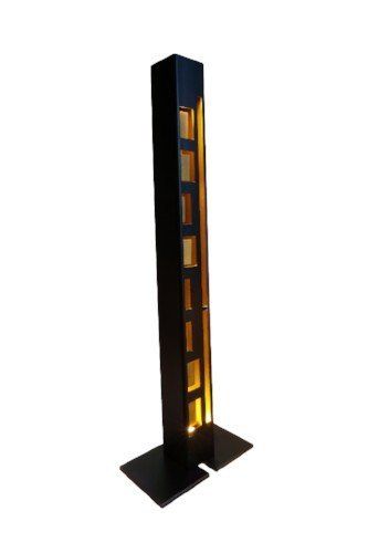 Stehlampe - Schwarz/Gold tehlampe, Lampe, Designerlampe, Design, hochwertig, verarbeitet, rot, schwarz, gesprenkelt, Licht